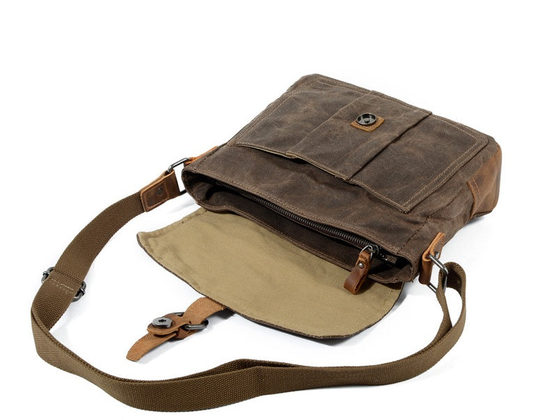 Vintage Canvas Messenger Bag-The Lizard