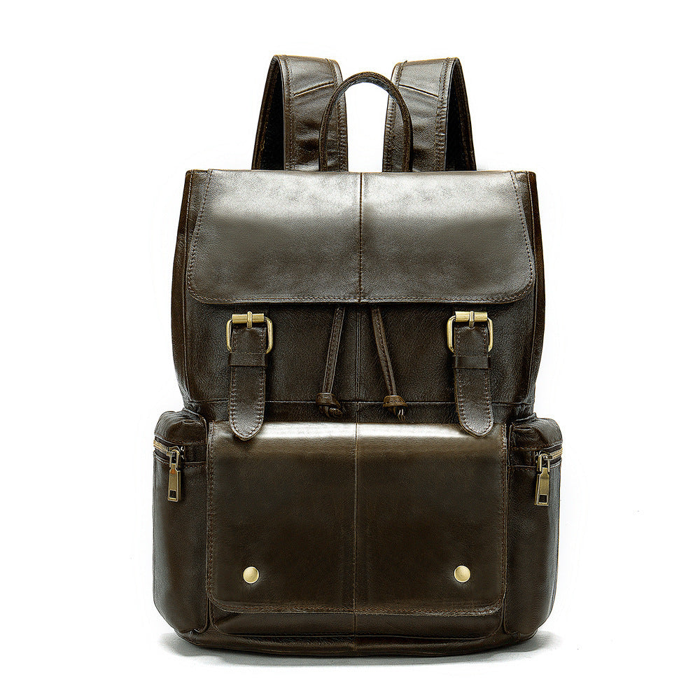 Crazy Horse Leather Backpack-Buckley