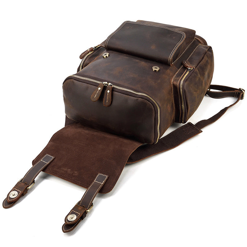 Vintage leather backpack-Bangor