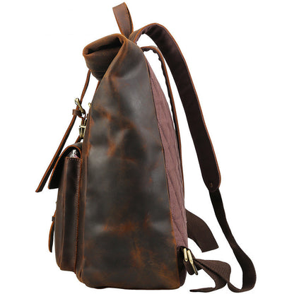 Crazy Horse Leather Backpack-Penzance