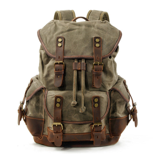 Vintage Canvas Backpack-Rock