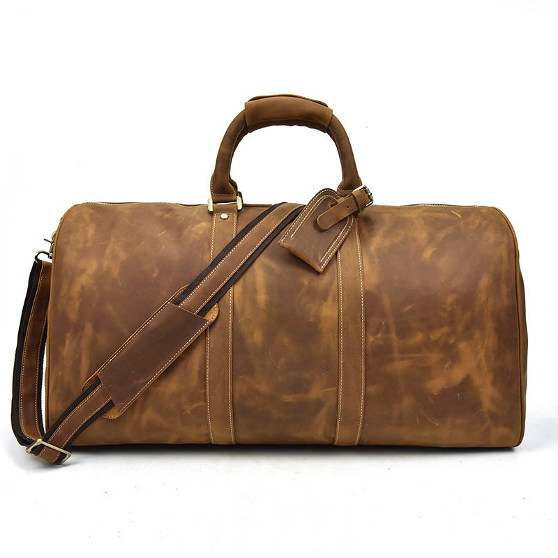 Top Layer Cowhide Duffel Bag-Aberaven