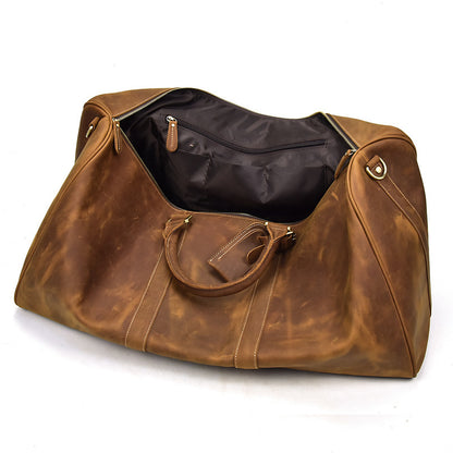 Top Layer Cowhide Duffel Bag-Aberaven