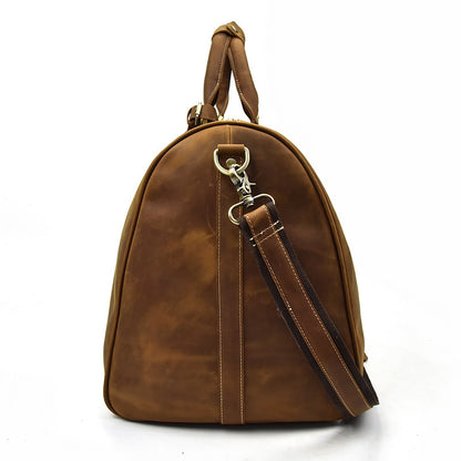 Top Layer Cowhide Duffel Bag-Aberaven