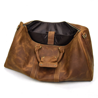 Top Layer Cowhide Duffel Bag-Aberaven