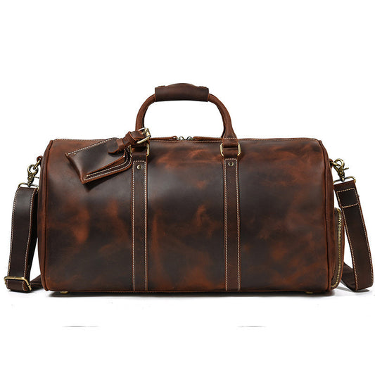 Crazy Horse Leather Retro Duffel Bag-Truro