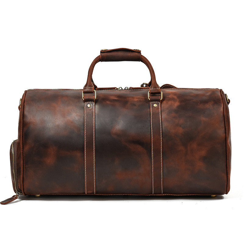 Crazy Horse Leather Retro Duffel Bag-Truro