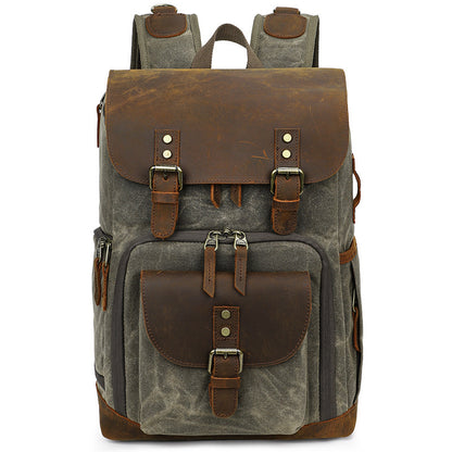 Vintage Canvas Camera Backpack-Porthtowen