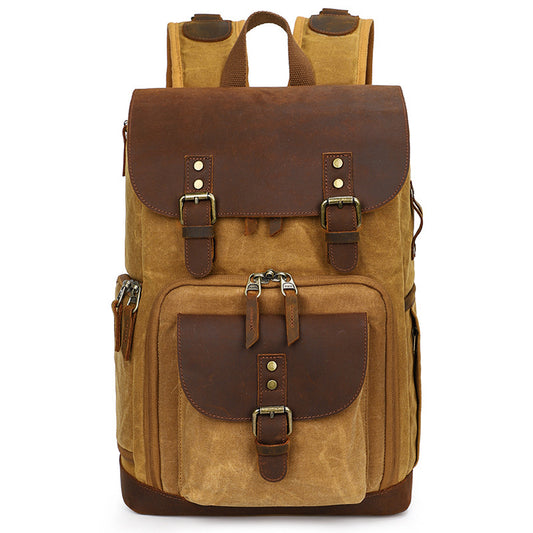 Vintage Canvas Camera Backpack-Porthtowen