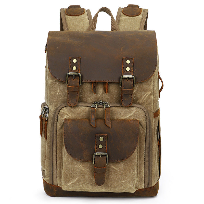 Vintage Canvas Camera Backpack-Porthtowen