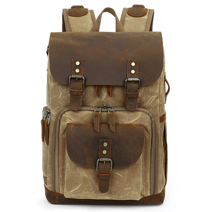 Vintage Canvas Camera Backpack-Porthtowen