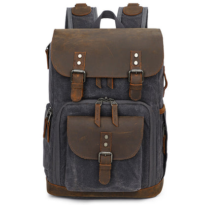 Vintage Canvas Camera Backpack-Porthtowen