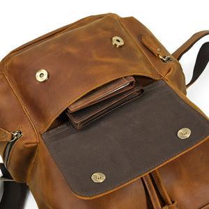 Crazy Horse Leather Backpack-Bridgend