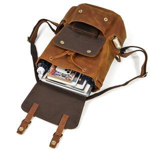 Crazy Horse Leather Backpack-Bridgend