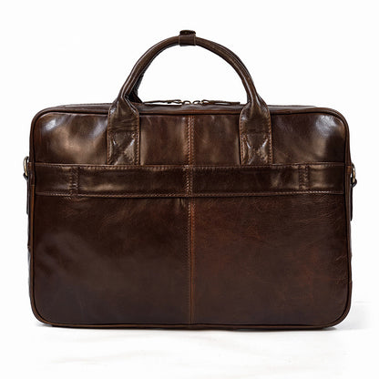 Cowhide Shoulder Messenger Bag-Hugh Town