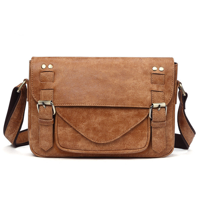 Vintage cowhide shoulder bag-Lostwithiel