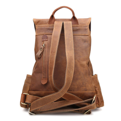 Retro Leather backpack-Brecon