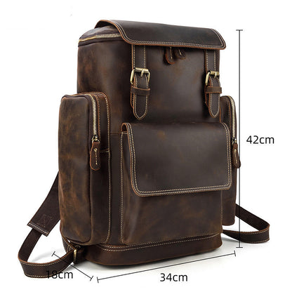 Vintage leather backpack-Bangor