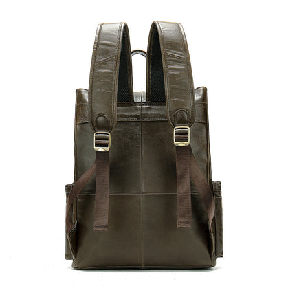 Crazy Horse Leather Backpack-Buckley