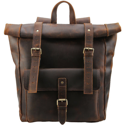 Crazy Horse Leather Backpack-Penzance