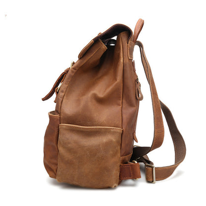 Retro Leather backpack-Brecon