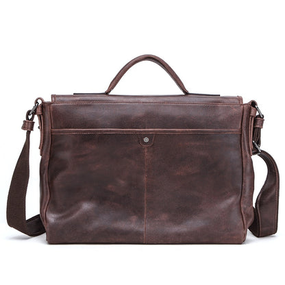 Cowhide Shoulder Messenger Bag-Charkestown