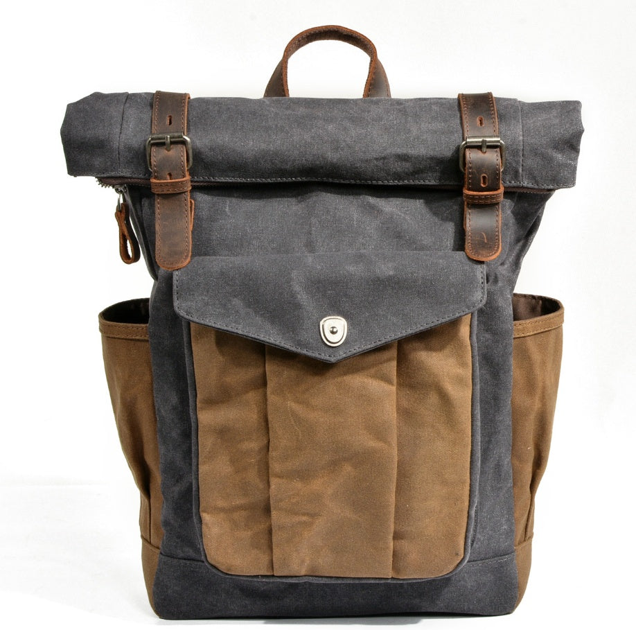 Oil wax canvas mountaineering bag-Liskeard