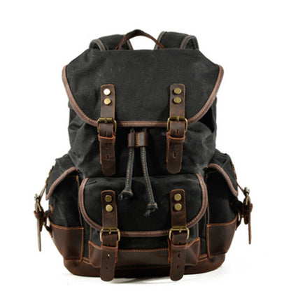 Vintage Canvas Backpack-Rock