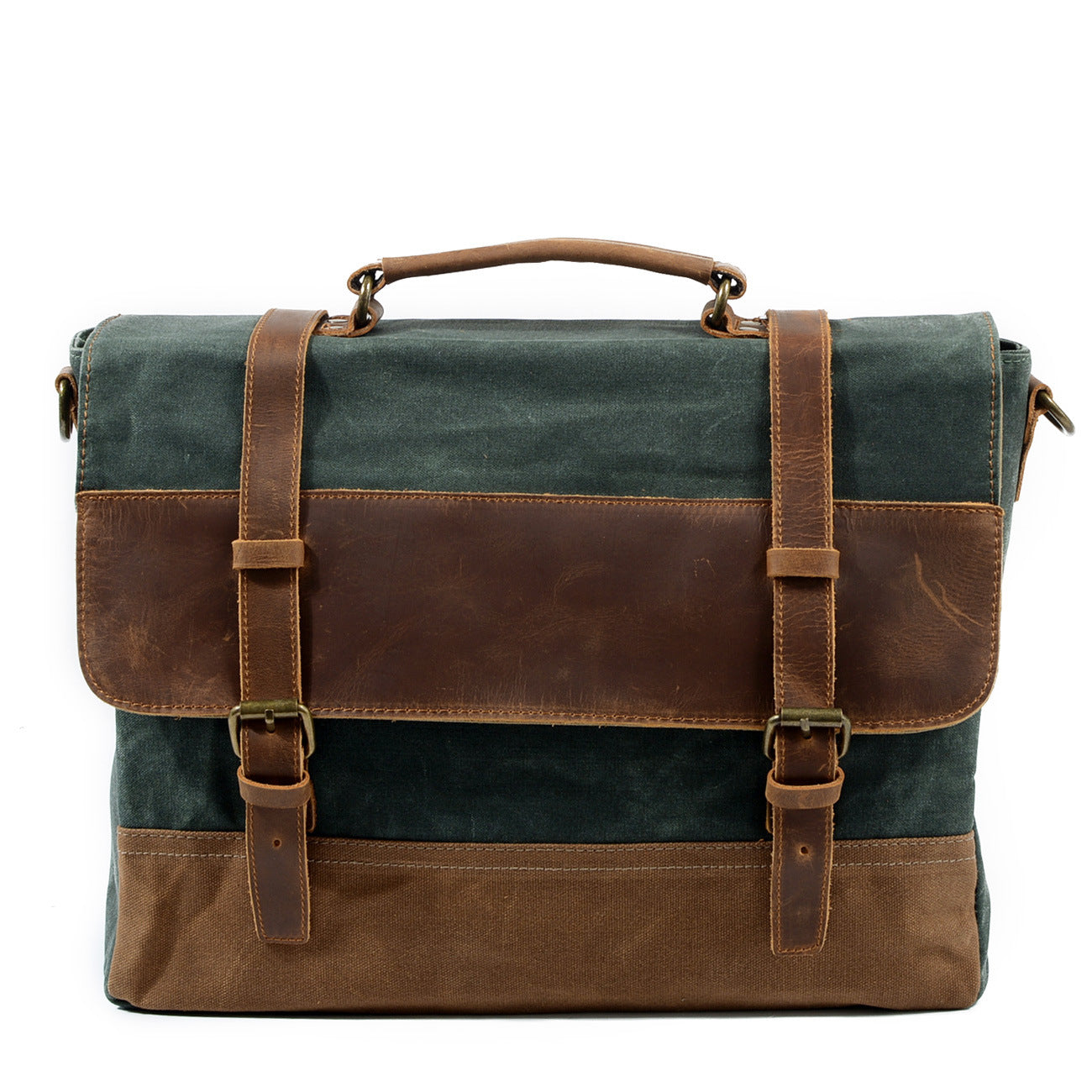 Vintage oil wax canvas Messenger Bag-Kingsand