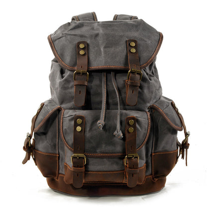 Vintage Canvas Backpack-Rock