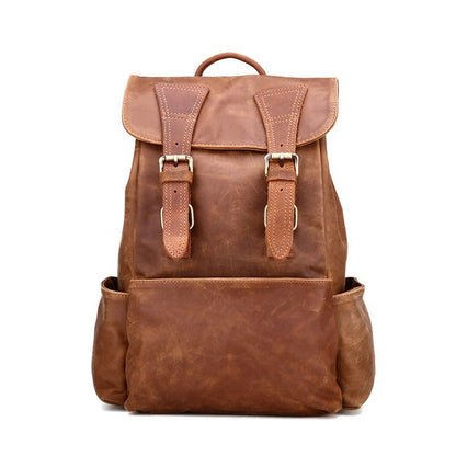 Retro Leather backpack-Brecon