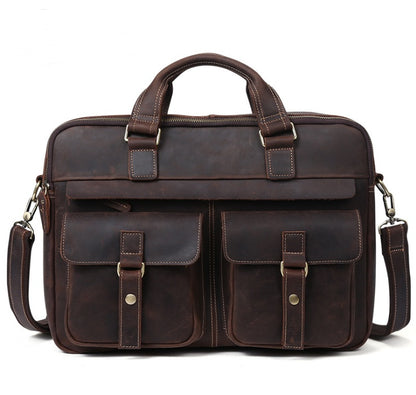 Retro Cowhide Leather Messenger Bag-Holywell