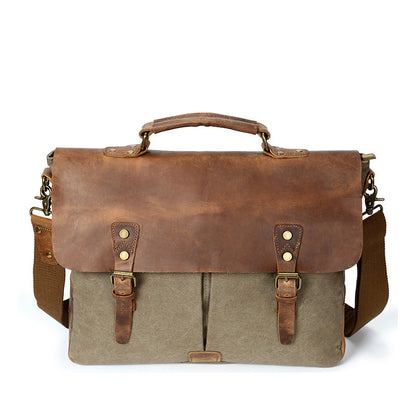 Vintage Canvas Messenger Bag-Porthleven