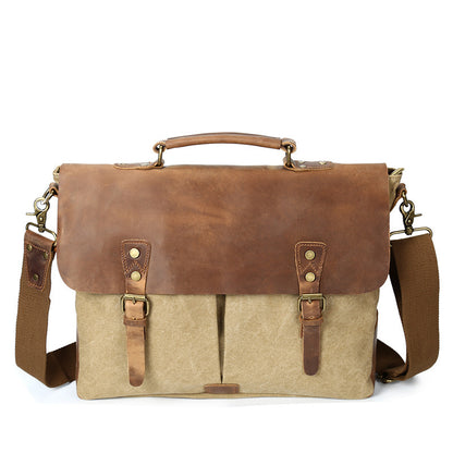 Vintage Canvas Messenger Bag-Porthleven