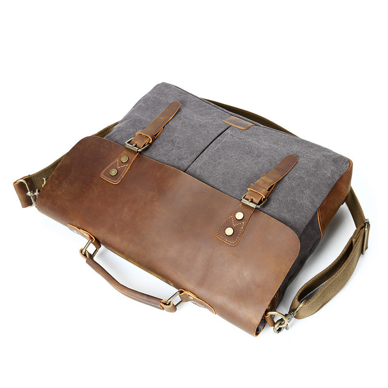 Vintage Canvas Messenger Bag-Porthleven