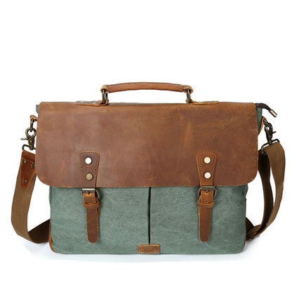 Vintage Canvas Messenger Bag-Porthleven