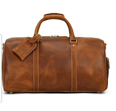 Crazy Horse Leather Retro Duffel Bag-Truro