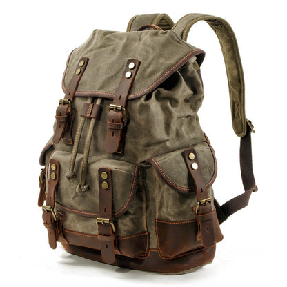 Vintage Canvas Backpack-Rock