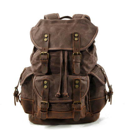 Vintage Canvas Backpack-Rock