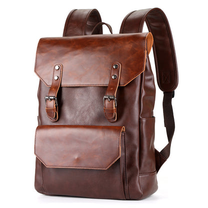 Crazy Horse Leather Backpack-Newlyn