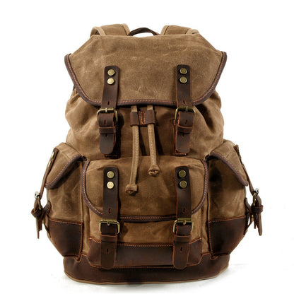 Vintage Canvas Backpack-Rock