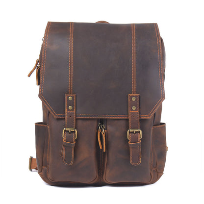 Crazy Horse Leather Backpack-Ferndale