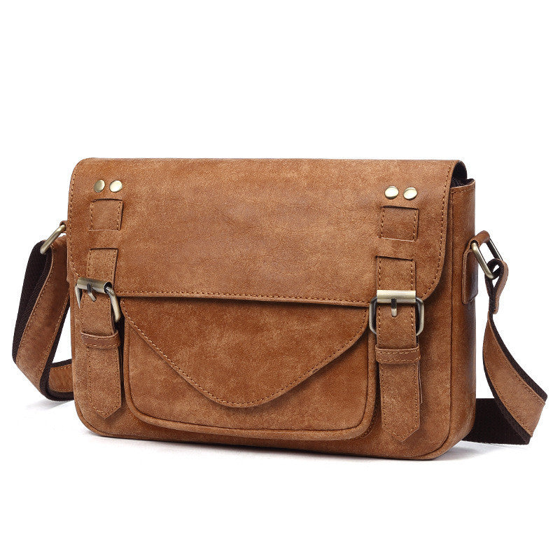 Vintage cowhide shoulder bag-Lostwithiel