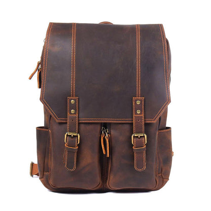 Crazy Horse Leather Backpack-Ferndale