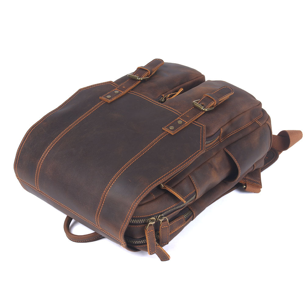 Crazy Horse Leather Backpack-Ferndale