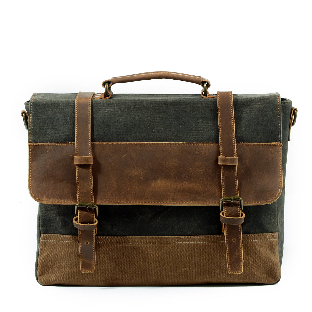 Vintage oil wax canvas Messenger Bag-Kingsand