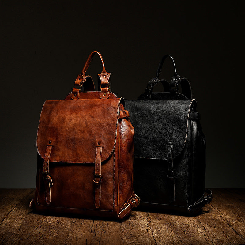 Vintage Leather Backpack-Conwy