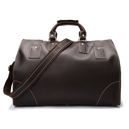 Vintage Cowhide Leather Duffle Bag-Camelford