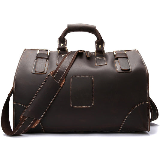 Vintage Cowhide Leather Duffle Bag-Camelford