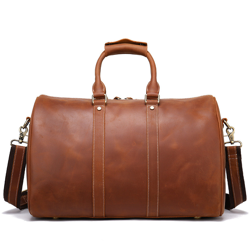 Vintage Leather Duffel Bag-Zennor